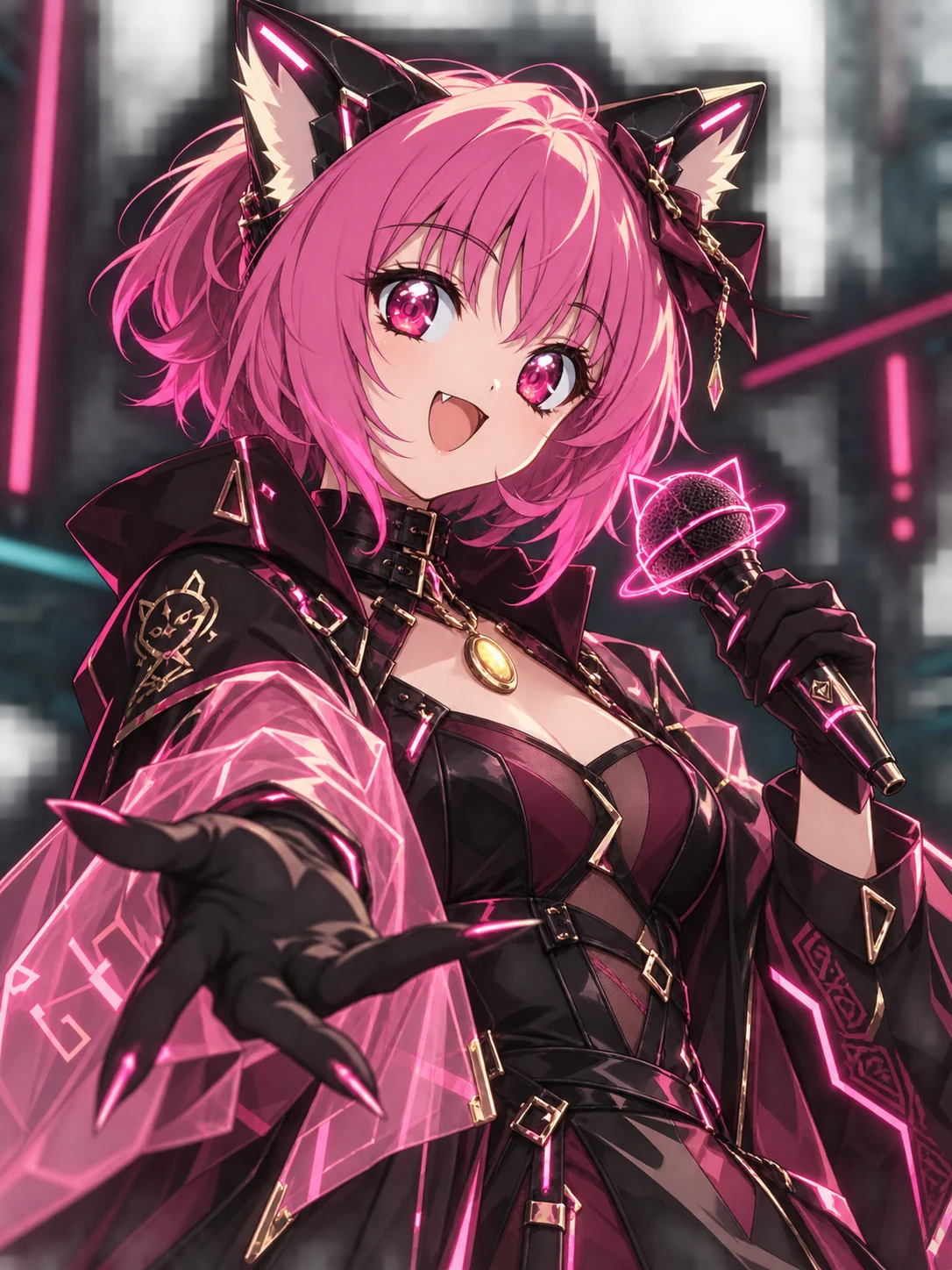 Cyberpunk VTuber avatar style example