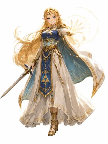 Vista previa de personaje con IA: Zelda