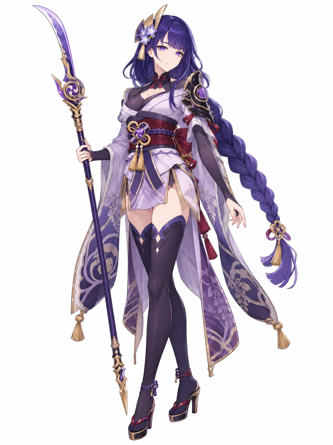 Raiden Shogun from Genshin Impact in her standard purple kimono appearance